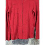 Spa By Chico's‎ Sweatshirt Woman's Small Red Beaded Stripes Full Zip Athletic Photo 3