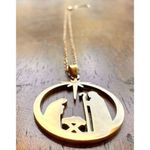 Nativity Scene Necklace Baby Jesus Jerusalem Christmas New 16 in Chain Extender Gold Photo 7