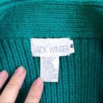 vintage • Jack Winter cropped teal wool sweater cardigan double breasted chunky Green Size M Photo 2