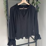 Madewell Long Sleeve Tie Neck Top Photo 2