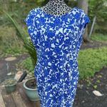 Boden Filigree Florrie Floral Short Sleeve Midi Jersey Dress White/Blue 16 Photo 0