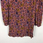 For Love & Lemons  Mini Dress Small Pink Floral Open Back Long Sleeve Boho Photo 7