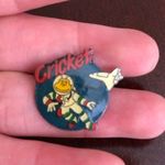 Vintage Cricket Astronaut Enamel Pin Red Photo 0