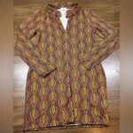 Earthbound Women’s Size M 70’s Style Long Sleeve Mini Geo Print Dress Photo 0