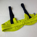 Aerie  Underwire balconette Bikini Top lime green /navy Size L Photo 7