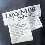 Vtge Daymor Womens 100% silk Black Elegant V neck Ruffle Layered Dress Sz 4 Maxi Photo 9