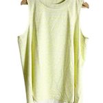 Athleta  Zephyr Print Tank Top in Neon Yellow Leopard Print Plus Size 1X Photo 1