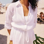 ANDIE  The Corvo Button Up Top CoverUp White size S NWT Photo 0