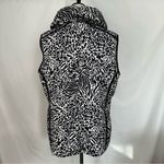 Laura Ashley  Black White‎ Animal Print Vest Puffy Designer Stripe Womens Large Photo 5