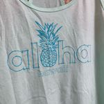 Light Blue Mint Hawaii Pineapple Aloha Racerback Tank Top XL NWT Blue Photo 2
