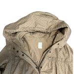 Vintage Brown Polka Dot 90s Y2K Cropped Trench Coat Jacket Hooded Pockets 8 Photo 4