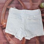 Hollister  Women's Cream Distressed Jean Shorts Photo 3