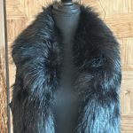 BLL Women's Sweater Vest Size Small Black Faux Fur Side Belts Hippie Boho Photo 1