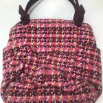 Vera Bradley Hadley Tote Purse Bag Pink Plaid Picnic Boho Art VBL16 Tweed Photo 2