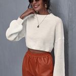 SheIn Ribbed Turtleneck Cropped Sweater Photo 0