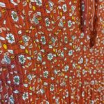 Max Studio  Size Medium M Red Floral Flower Flowy Boho Top Blouse Frilly Chic Photo 5