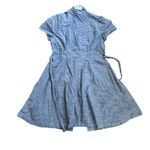 Modcloth Bea & Dot  Field Day Tie Back Dress Chambray Navy Button-Down Large Photo 6