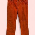 DKNY Y2K  Jeans pumpkin orange corduroy mid-rise flare East Village Jean sz 8 Photo 0