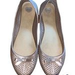 Melissa Dreamed by  Gold Perforated Jelly Ballet Flats with Bow size 8 Photo 0