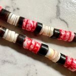 Pink and black puka shell necklace Photo 2