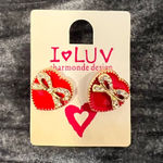 I Luv Red Heart Earrings Photo 0