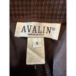 Vintage Brown Preppy Houndstooth Flare Trousers Size 4 MADE IN USA Photo 4