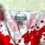 Liz Claiborne Fun Vintage Floral  Summer Red & White Dress sz 8 Photo 1