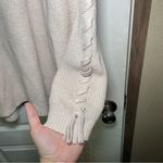 American Eagle Outfitters Cream Sweater With Lace Up Detail Down Sleeves Size Lg Photo 1