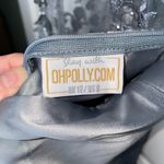 Oh Polly  Elegant Sheer Embroidered Silver Dress Photo 1