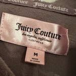 Juicy Couture Embossed Velour Cropped Pullover Hoodie Women's Medium Gray NWOT Photo 1