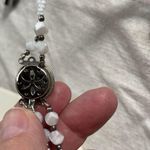 Vintage white mother of pearl seed bead choker 14”. Photo 2