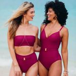 One Piece Sea Level Casanlanca Wireless Belted  Swimsuit Photo 5