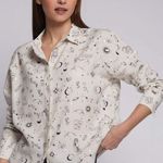 Vilagallo 30700 Cream Galaxy Print Shirt Black Size M Photo 0