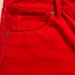 Talbots High Waist Straight Leg Corduroy Jeans Pants Cherry Red Size 14 Photo 9