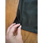 Good American  Black Faux Leather Pants Size 10/30 Straight Leg Date Night Photo 1