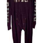 Victoria’s Secret PINK Naughty Is The New Nice Holiday One Piece Pajamas L Red Size L Photo 0