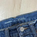 Old Navy  Extra High Rise Sky-Hi Straight Leg Distressed Blue Jeans Photo 2