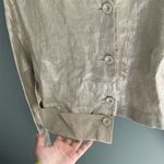 Women's Lilith Beige Linen Crop Jacket M Lightweight Button Casual Spring Tan Size M Photo 3
