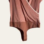 Diane Von Furstenberg  Pink Ruffle Flutter Sleeve Surplice Wrap Bodysuit Size S Photo 5