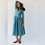 Free People Two Timin Midi Blue Dress Photo 4