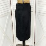 Donna Rae Ribbed Monochrome Stripe Pencil Skirt Black 4‎ Black Photo 2