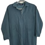 Madewell  Moviehouse Bowling Dress Womens Size S Textured Crepe Shift Shirt Green Photo 4