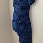 My Bump Maternity Lace & Fully Lined Formal or Simi Formal Off Shoulder Dress Blue Photo 3
