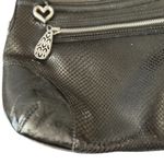 Brighton Women's Black Snakeskin Embossed Leather Hobo Bag Purse Photo 2