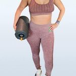 Forever 21 Ribbed Leggings and Sports Bra 2 Piece Set in Purple, Size Small Photo 0