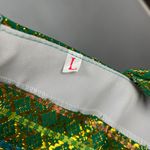 Origami Dress Formal Green Gold Mermaidcore Pointed‎ Neckline Sleeveless Women Size XXS Photo 7