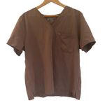 FIGS  Brown One Pocket Scrub Top sz XXL Photo 0