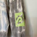 Peloton  Tie Dye Logo Crew Neck Sweatshirt Womens Small Blue Green Photo 1