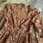 Vintage Brown Babydoll Floral Dress Photo 1