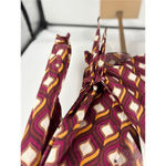 NWT cupcakes and cashmere maroon printed faux wrap blouse size Small Photo 4